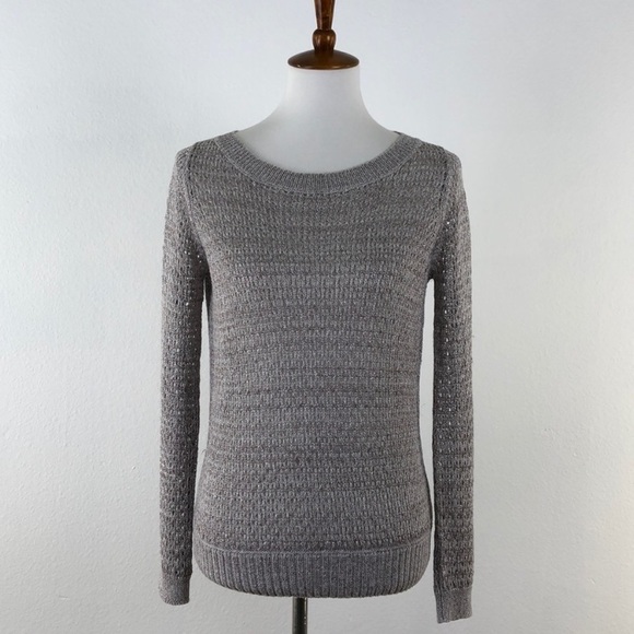 Guinevere Anthropologie Metallic Knit Sweater - Picture 3 of 7